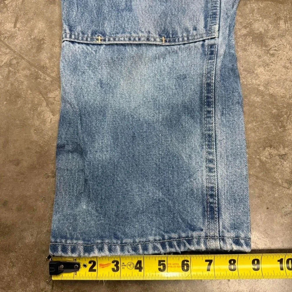 Y2K Dickies Denim Carpenter Double Knee Acid Wash Work Pants 34x34